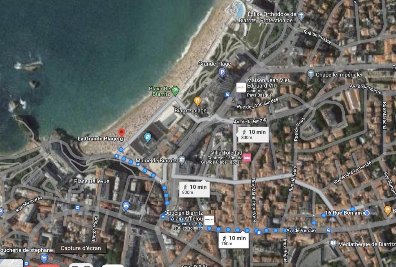 Biarritz Centre, Pres Avenue De Verdun, Cosy Apt 2 Pieces , Salon , Chambre Separe, Rue Tres Calme A 10 Minutes A Pied De La Grande Plage Dış mekan fotoğraf